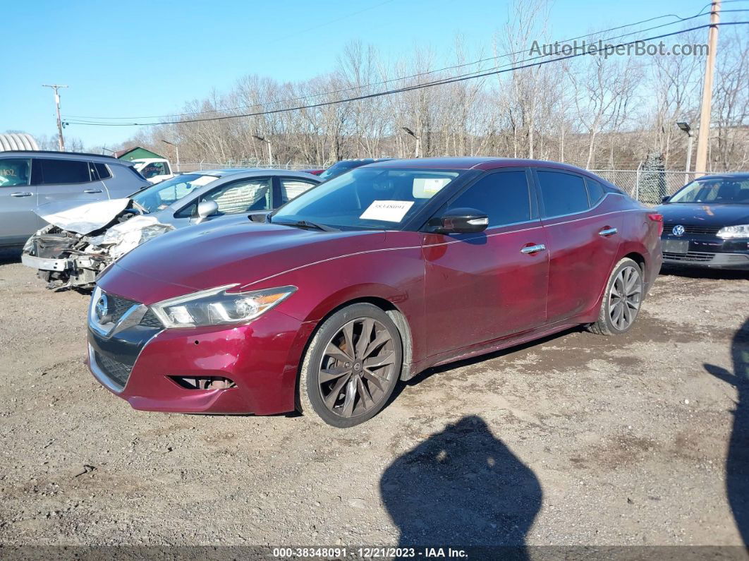 2016 Nissan Maxima 3.5 Sr Red vin: 1N4AA6AP2GC405355