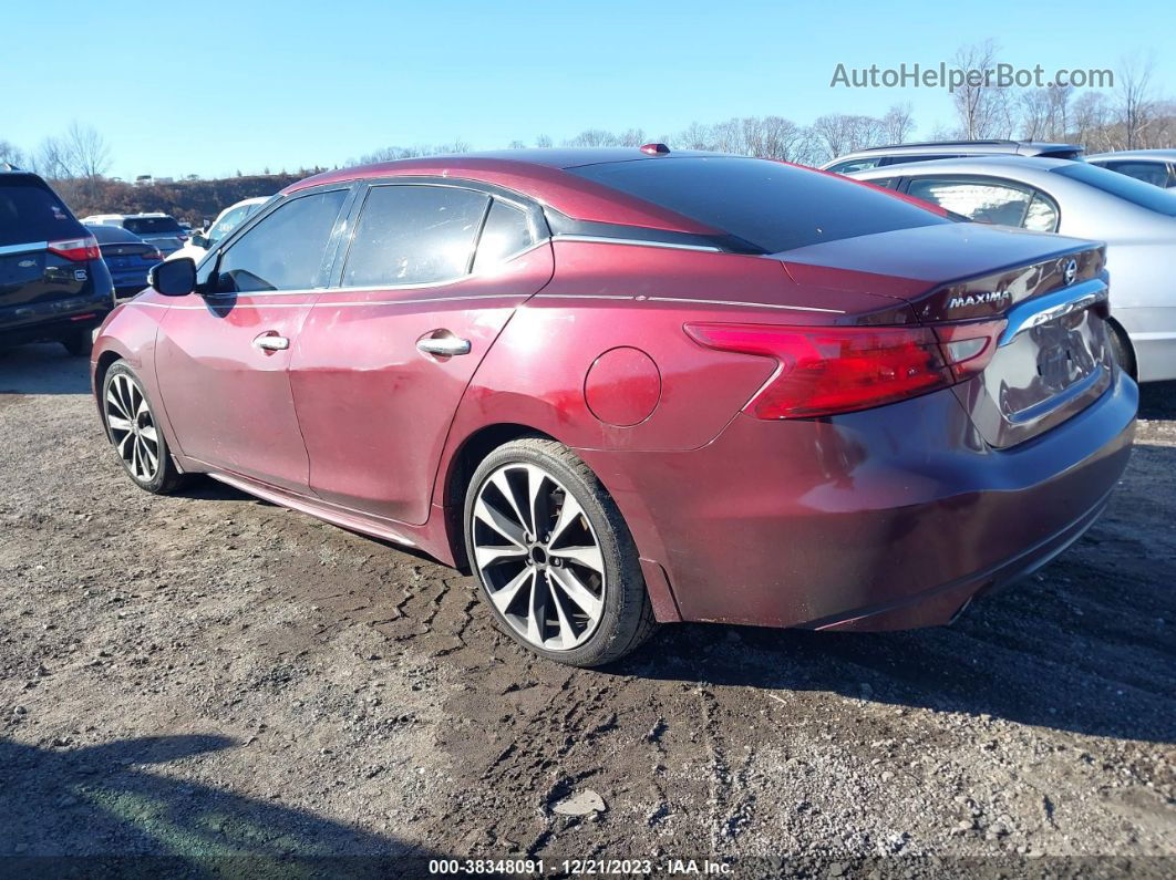 2016 Nissan Maxima 3.5 Sr Red vin: 1N4AA6AP2GC405355