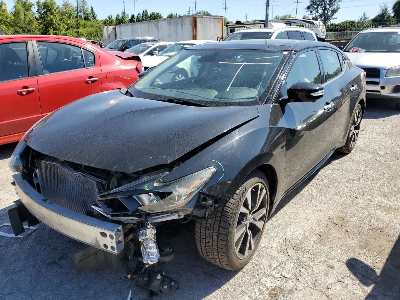 2016 Nissan Maxima 3.5s Черный vin: 1N4AA6AP2GC414136