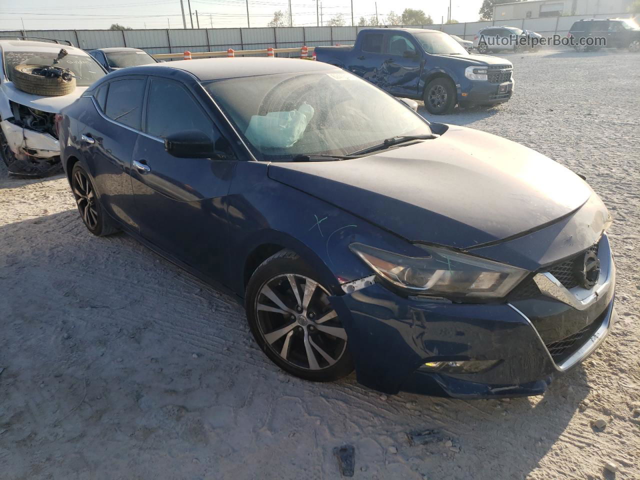 2017 Nissan Maxima 3.5s Синий vin: 1N4AA6AP2HC374433