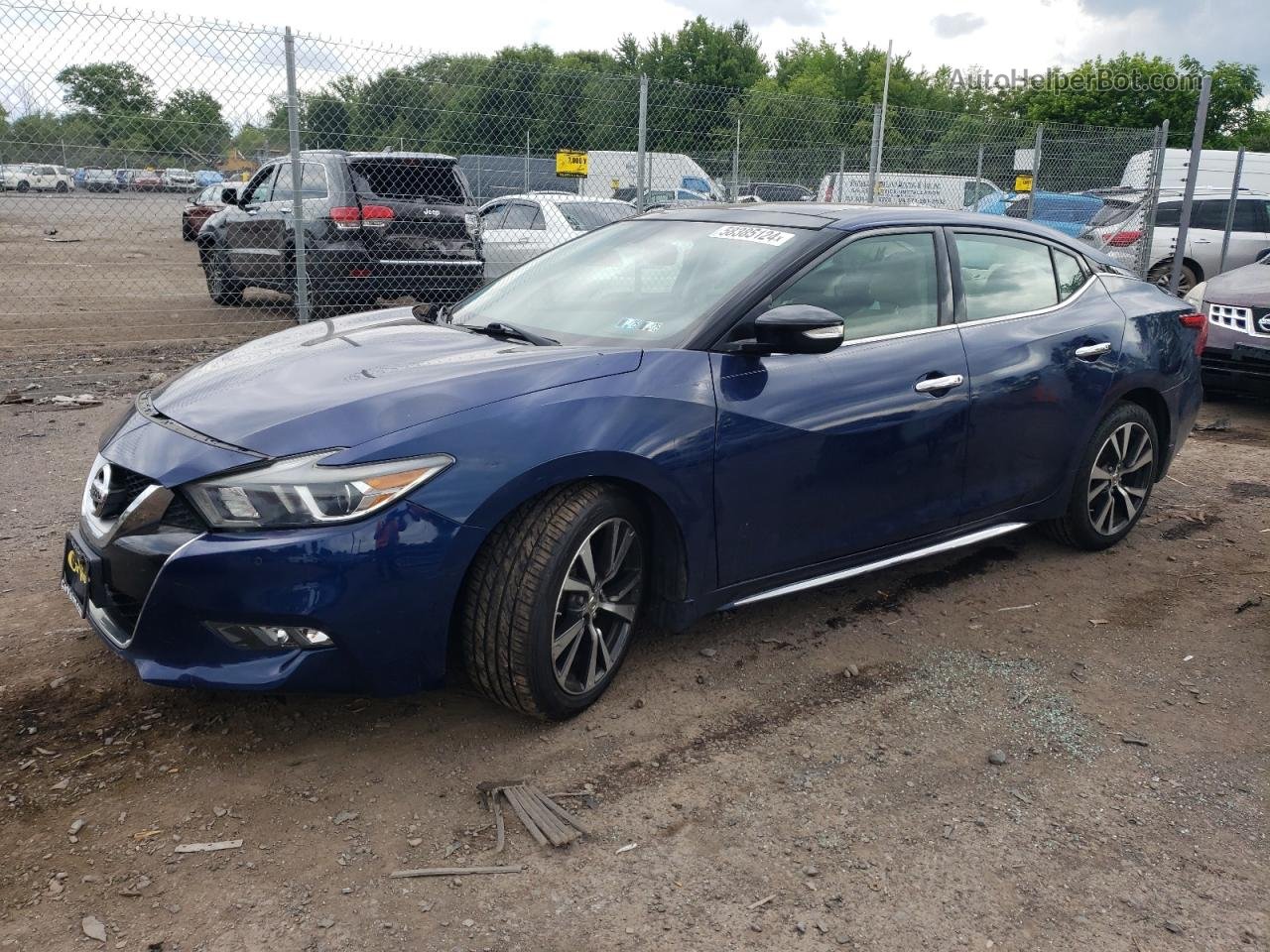 2017 Nissan Maxima 3.5s Blue vin: 1N4AA6AP2HC376215