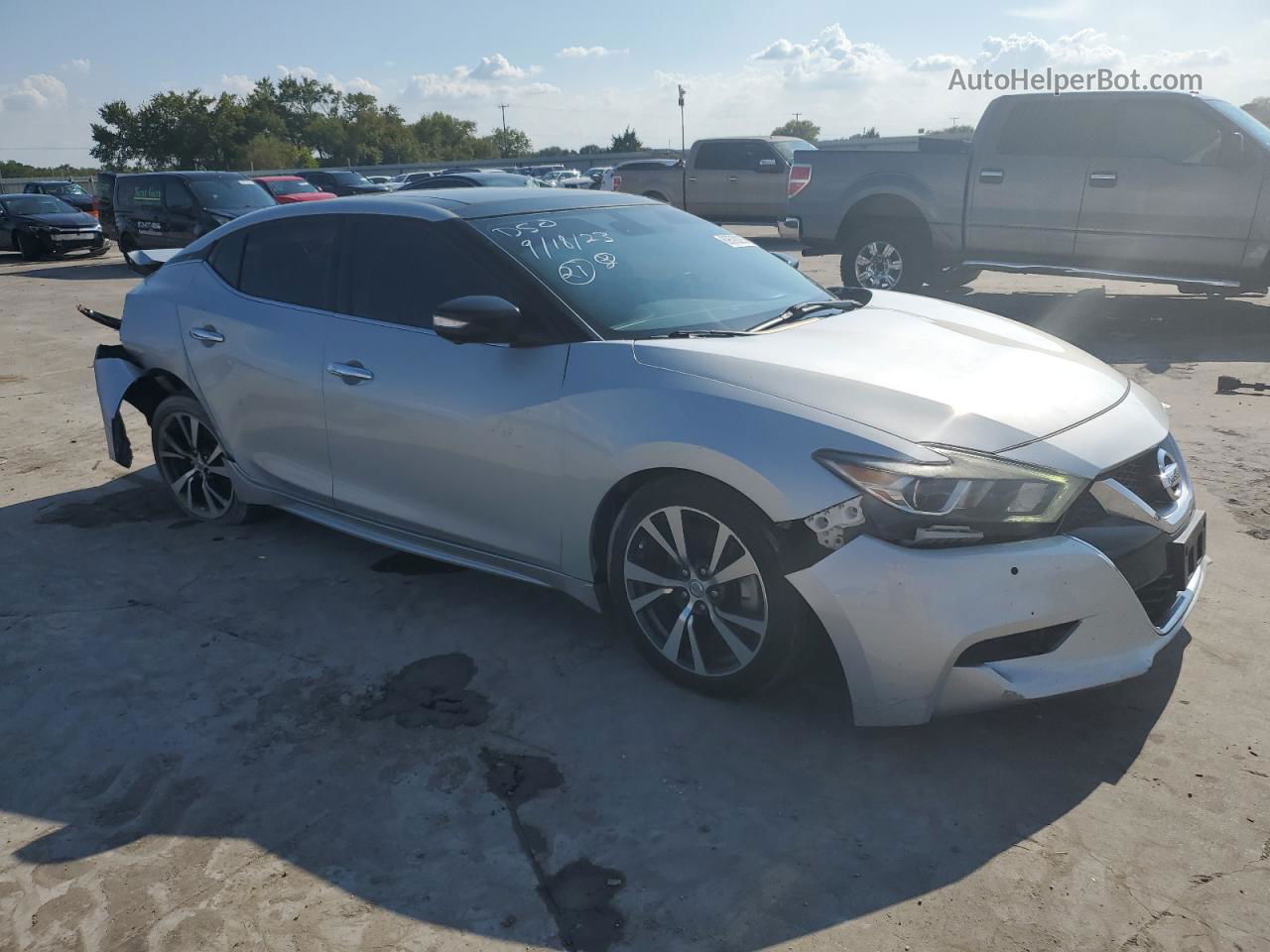 2017 Nissan Maxima 3.5s Silver vin: 1N4AA6AP2HC396979