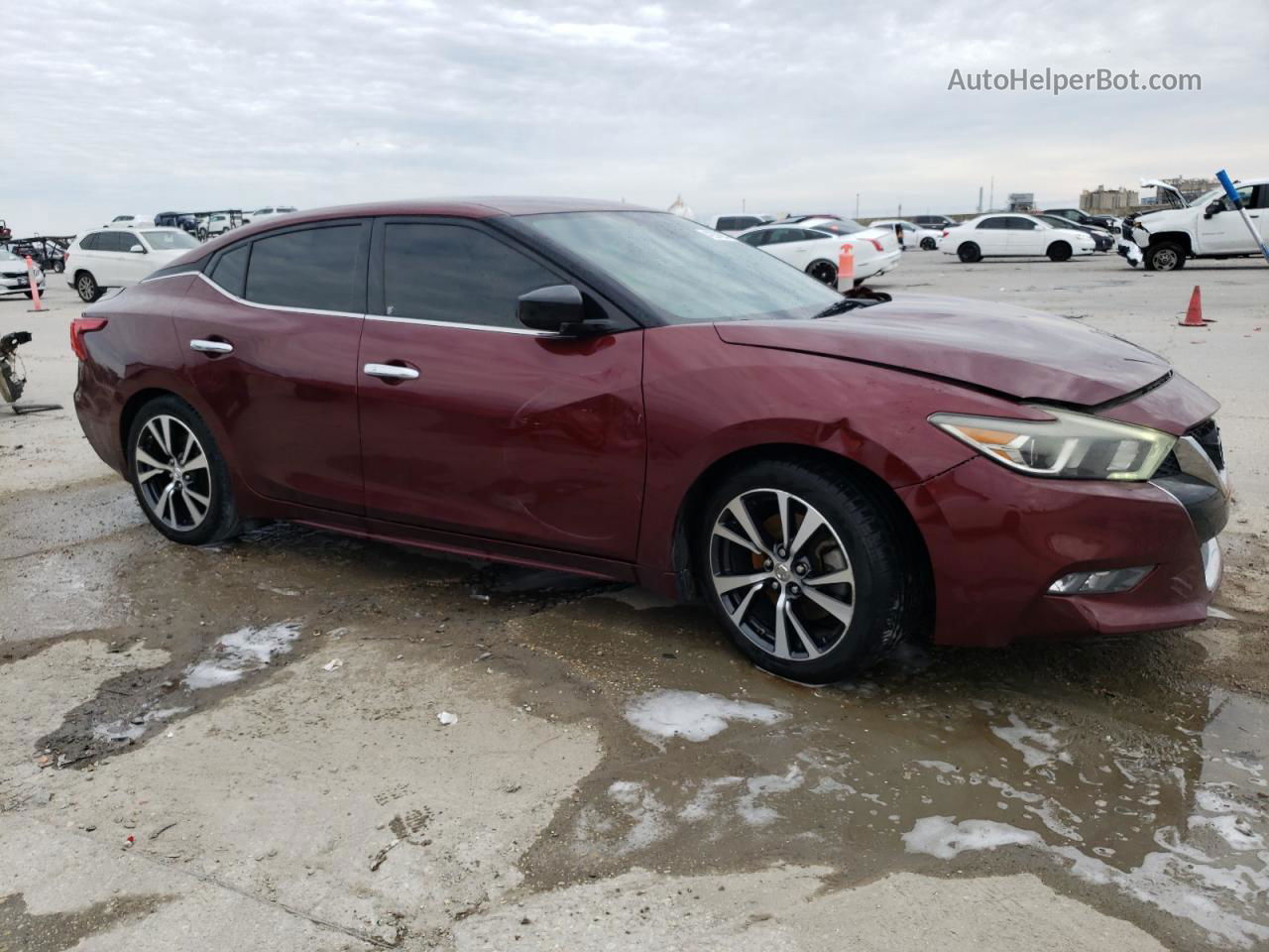 2017 Nissan Maxima 3.5s Burgundy vin: 1N4AA6AP2HC422092