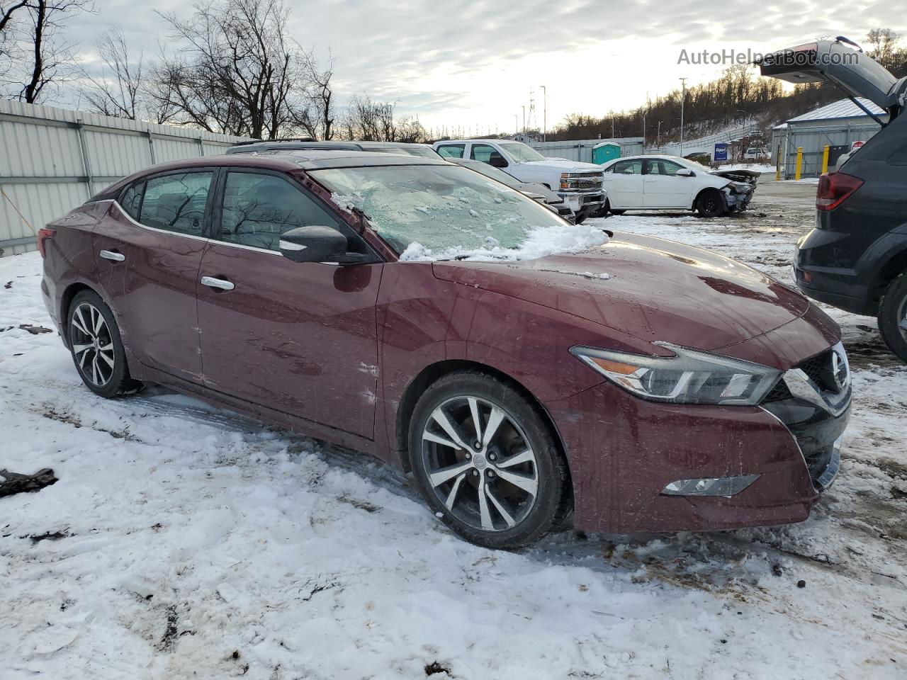 2017 Nissan Maxima 3.5s Maroon vin: 1N4AA6AP2HC429754