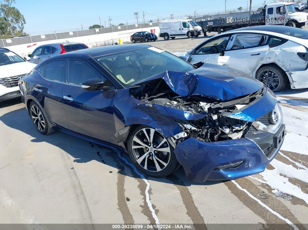 2017 Nissan Maxima 3.5 Sl Blue vin: 1N4AA6AP2HC452693