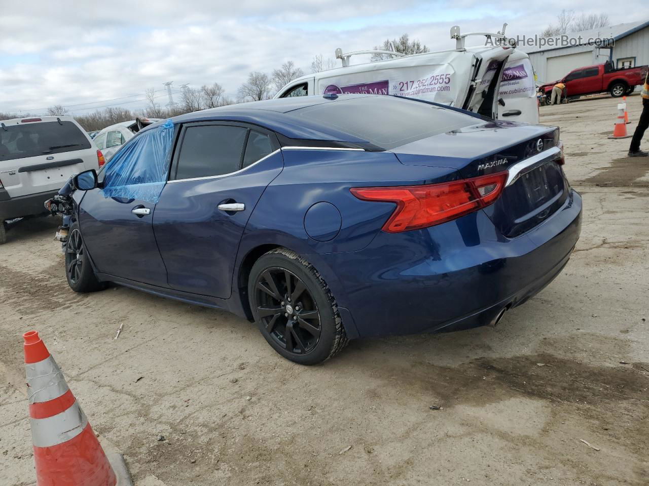 2018 Nissan Maxima 3.5s Blue vin: 1N4AA6AP2JC366466