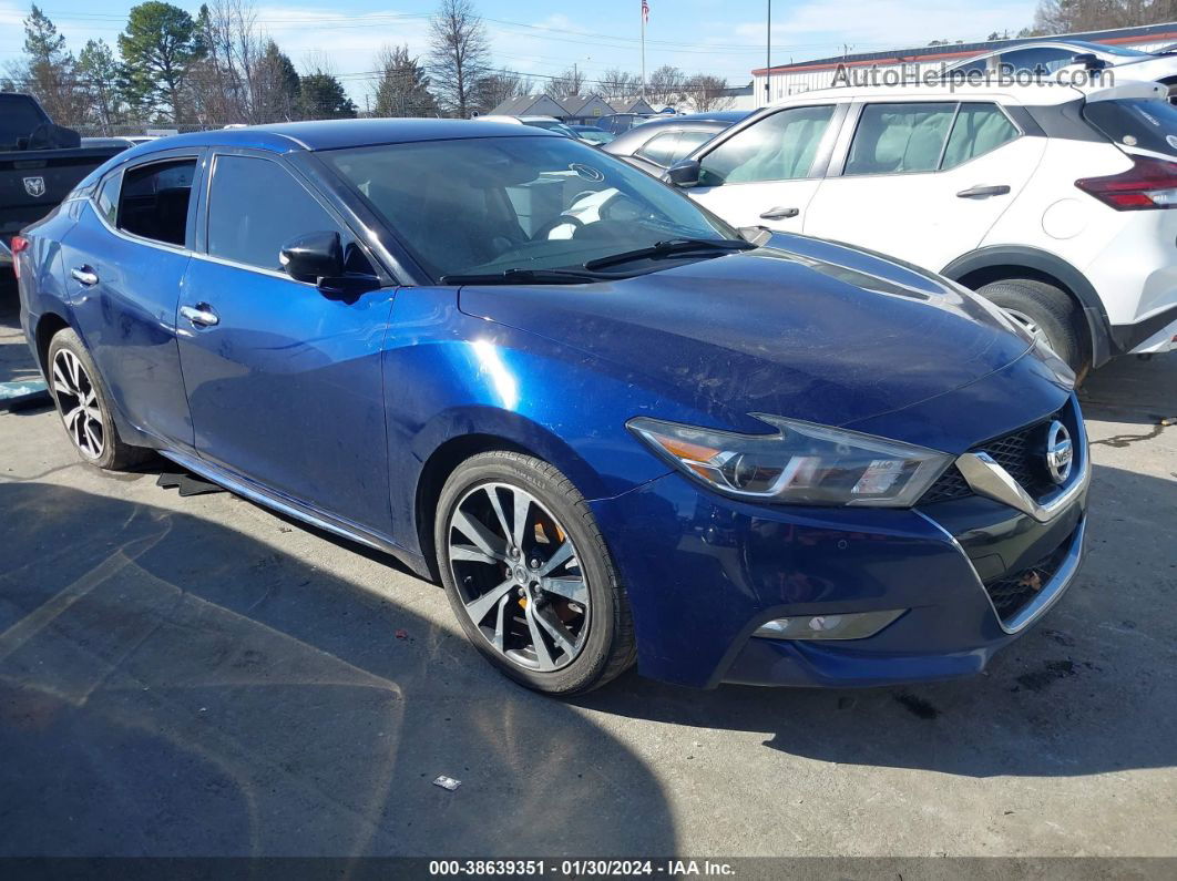 2018 Nissan Maxima 3.5 Sv Blue vin: 1N4AA6AP2JC376110