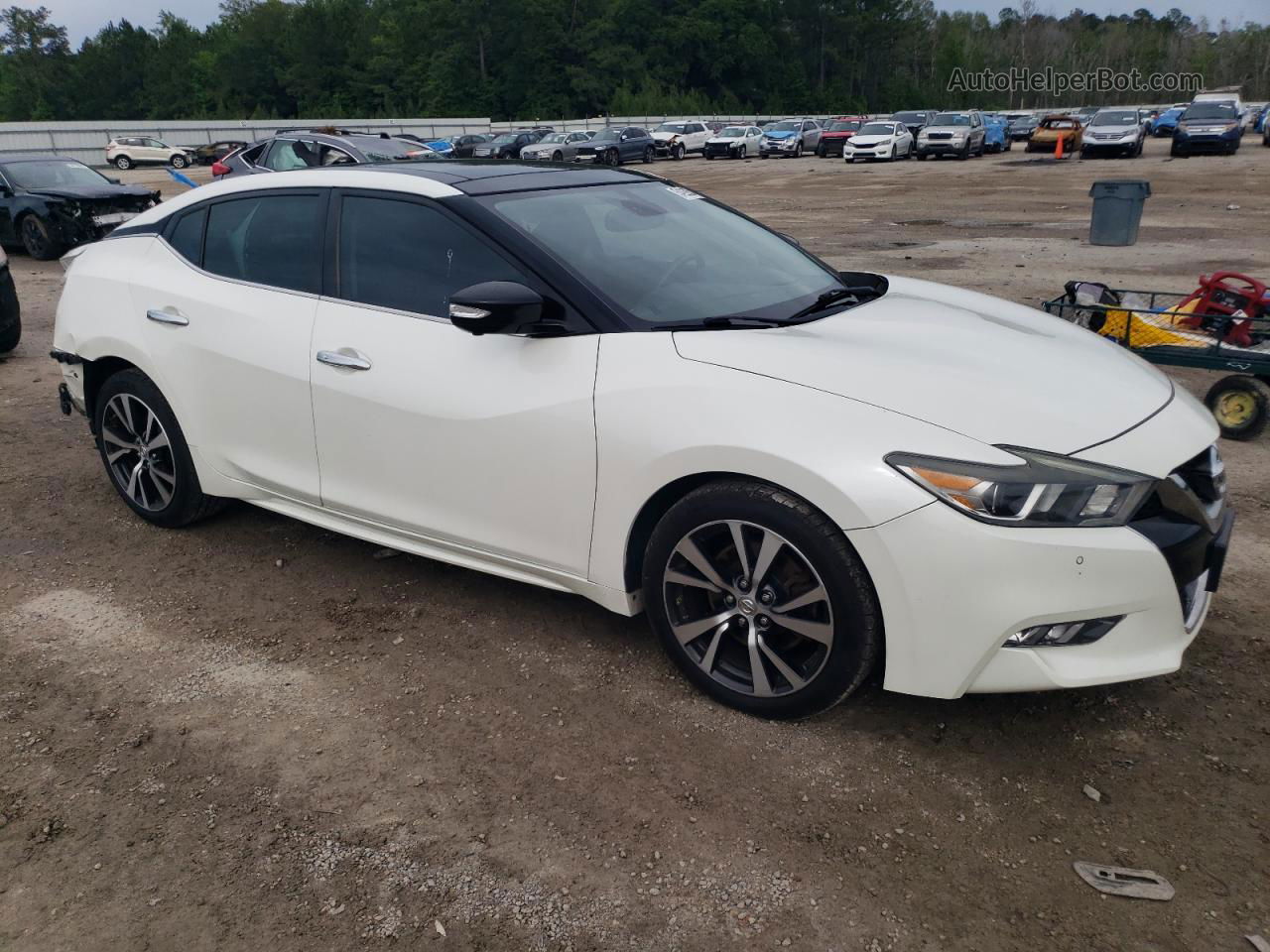 2016 Nissan Maxima 3.5s White vin: 1N4AA6AP3GC376366