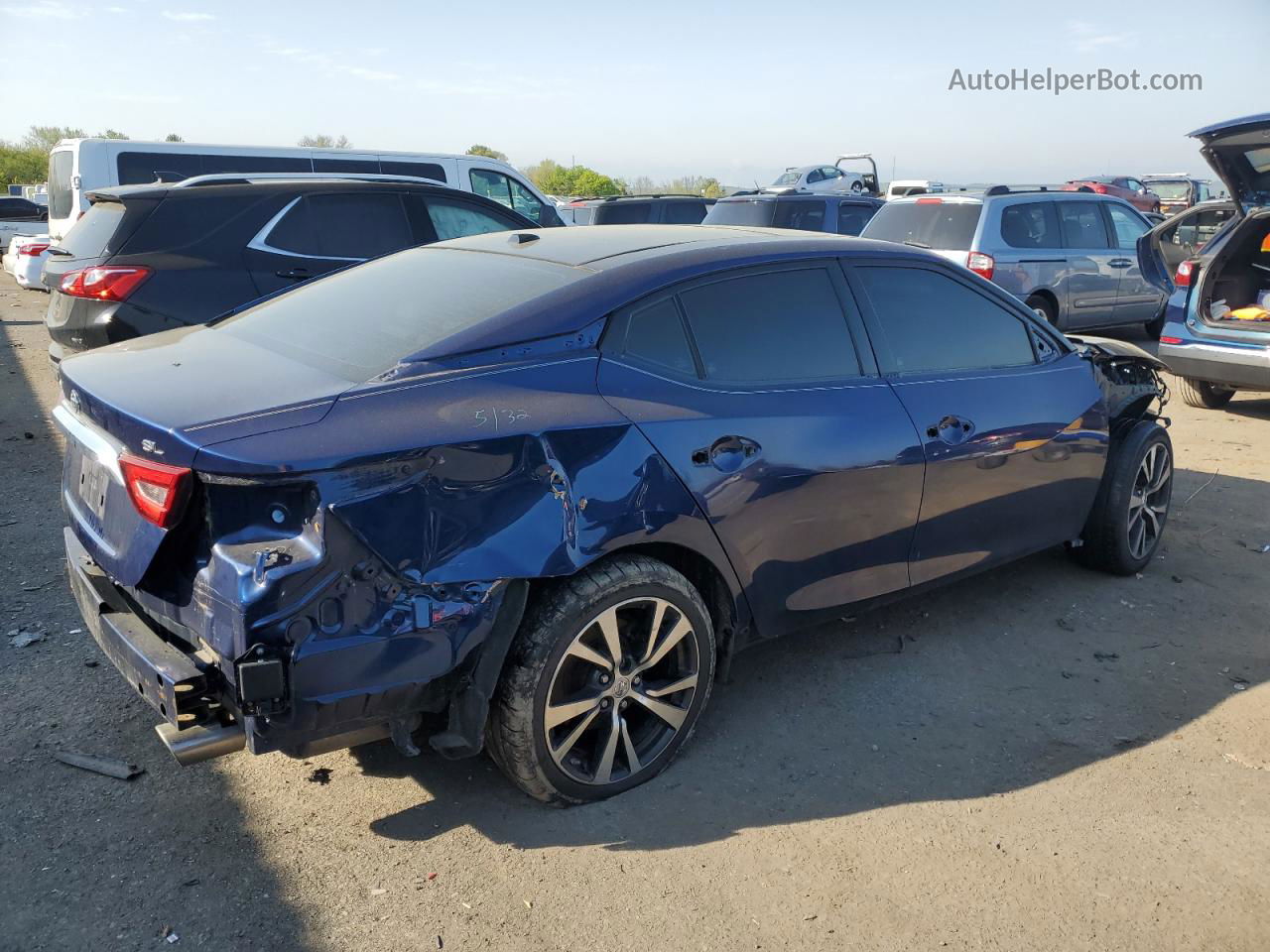 2016 Nissan Maxima 3.5s Blue vin: 1N4AA6AP3GC378151