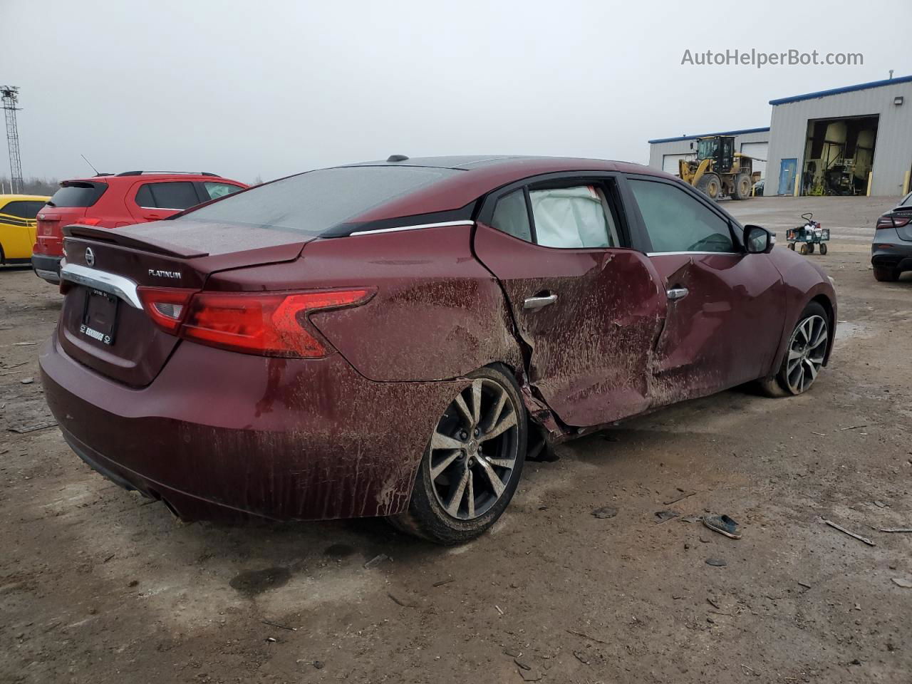 2016 Nissan Maxima 3.5s Burgundy vin: 1N4AA6AP3GC396293