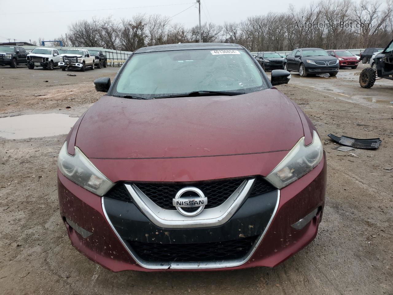 2016 Nissan Maxima 3.5s Burgundy vin: 1N4AA6AP3GC396293