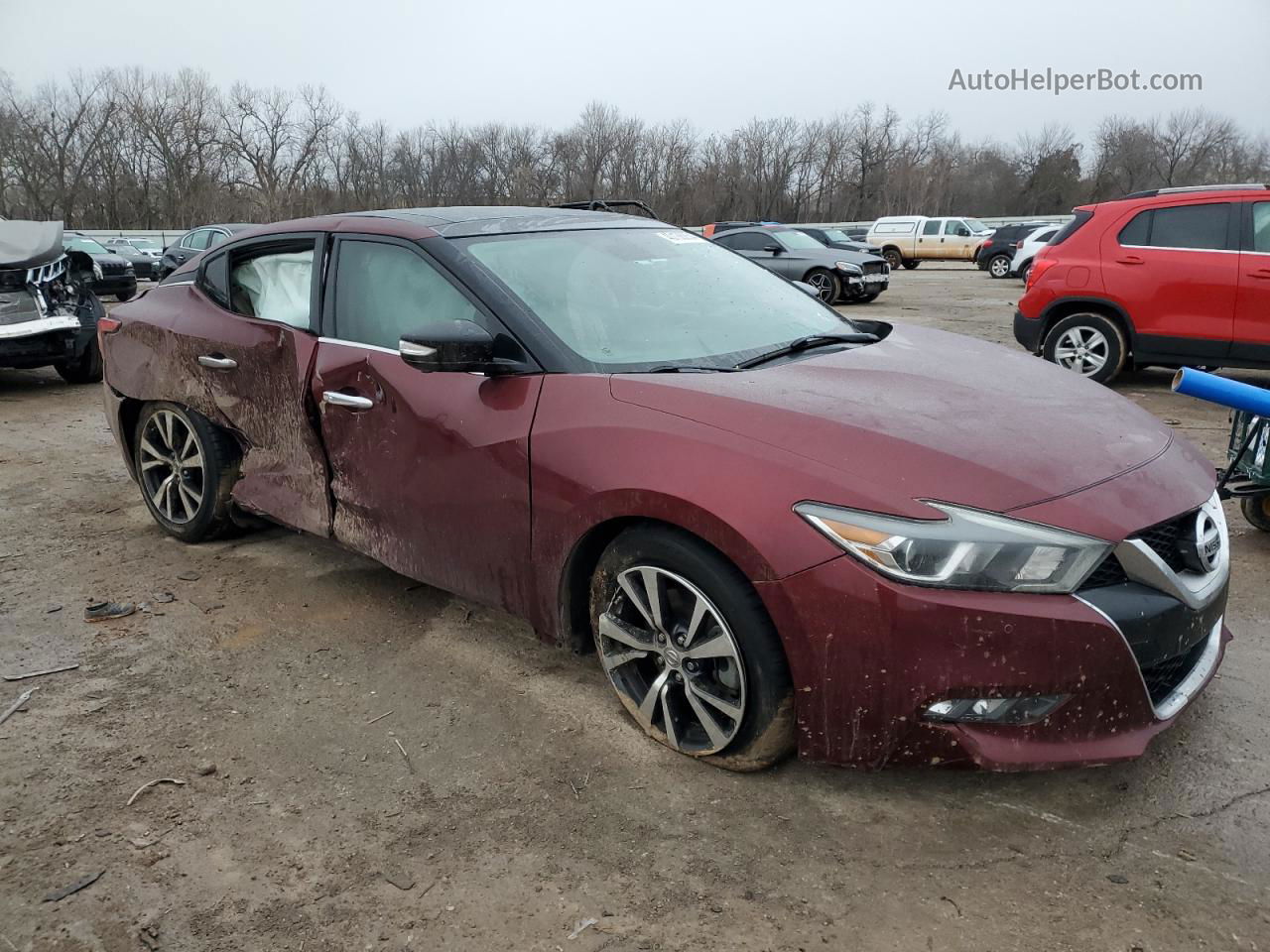 2016 Nissan Maxima 3.5s Burgundy vin: 1N4AA6AP3GC396293