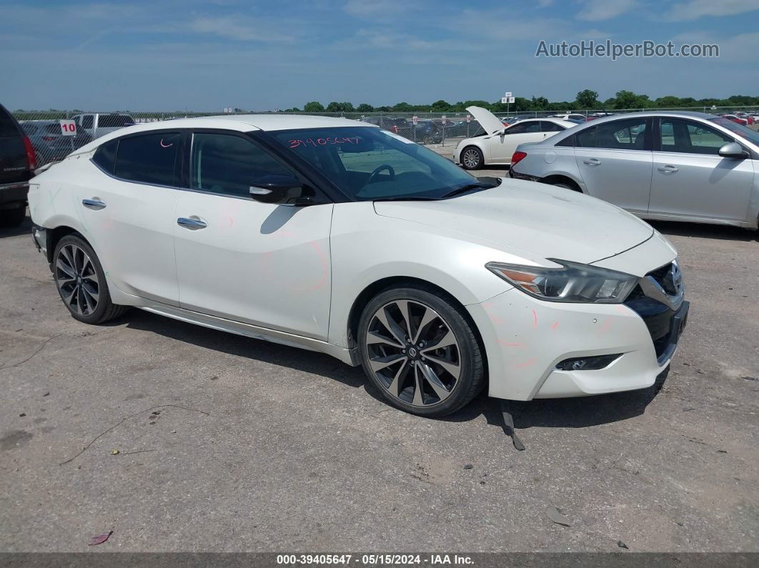 2016 Nissan Maxima 3.5 Sr White vin: 1N4AA6AP3GC412041