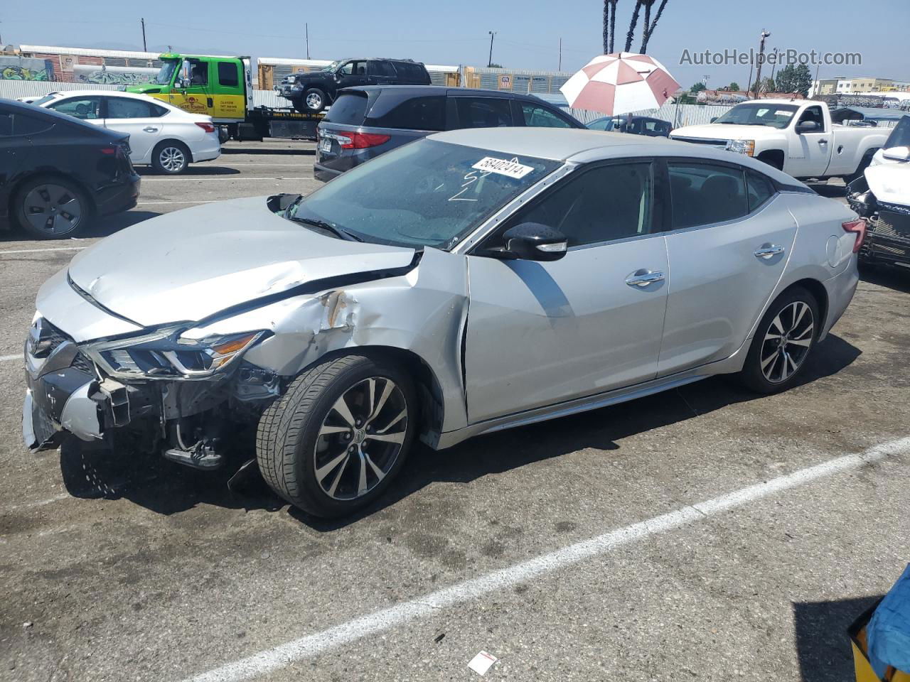 2016 Nissan Maxima 3.5s Silver vin: 1N4AA6AP3GC415599