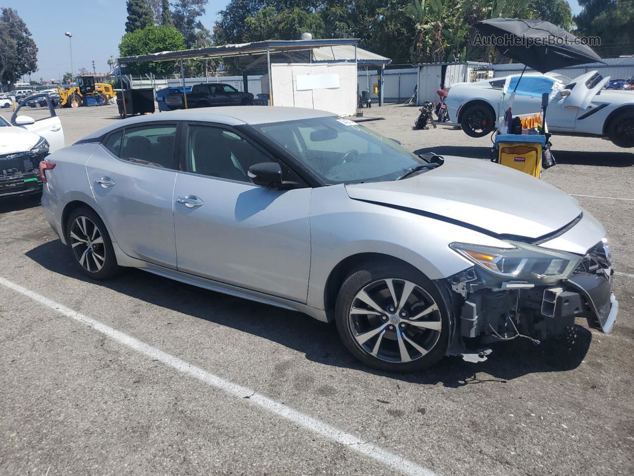 2016 Nissan Maxima 3.5s Silver vin: 1N4AA6AP3GC415599