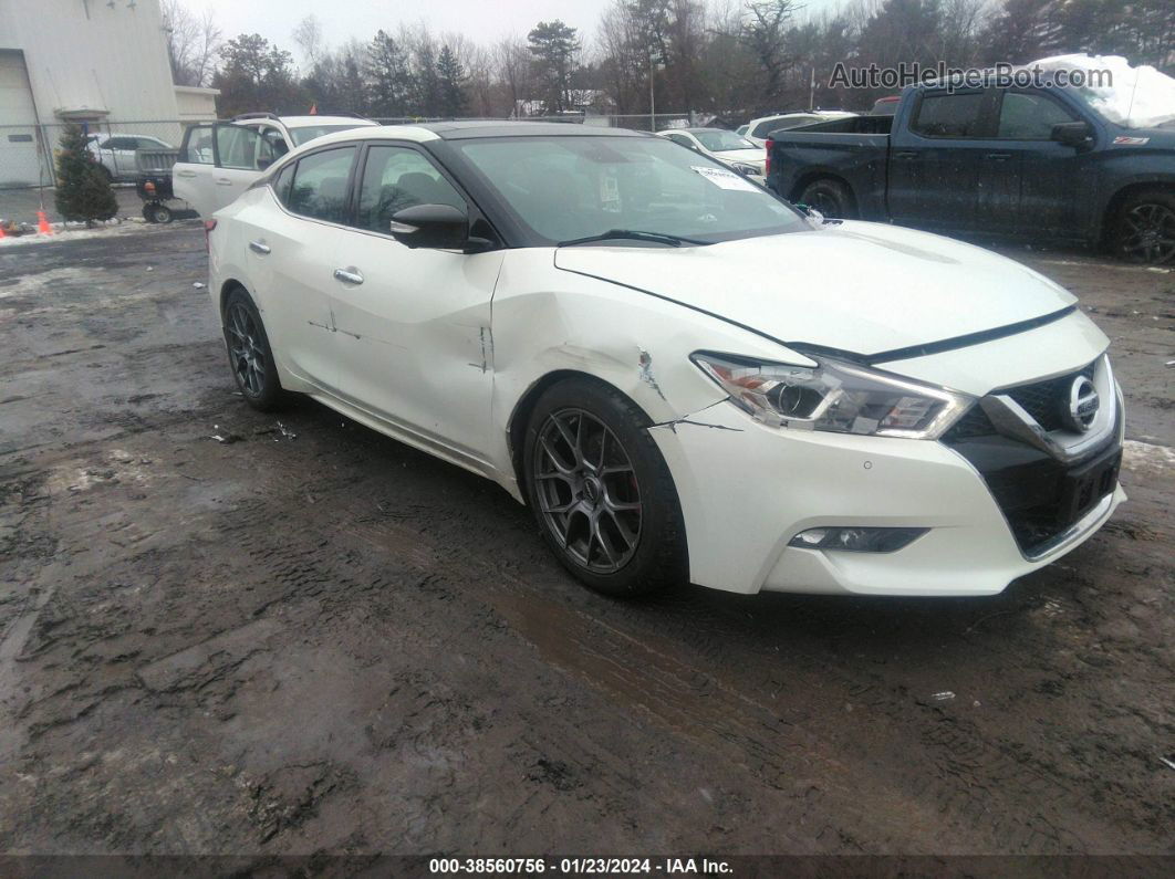 2016 Nissan Maxima 3.5 Platinum White vin: 1N4AA6AP3GC423881