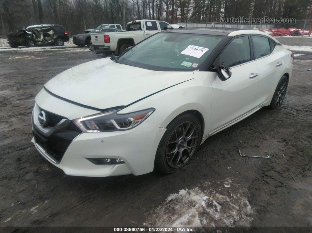 2016 Nissan Maxima 3.5 Platinum White vin: 1N4AA6AP3GC423881