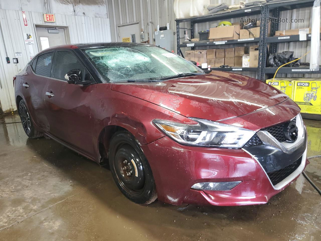 2017 Nissan Maxima 3.5s Maroon vin: 1N4AA6AP3HC380371