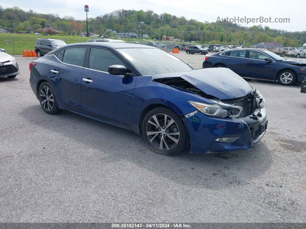 2017 Nissan Maxima 3.5 S Blue vin: 1N4AA6AP3HC396604