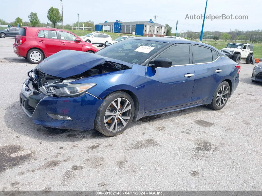 2017 Nissan Maxima 3.5 S Blue vin: 1N4AA6AP3HC396604