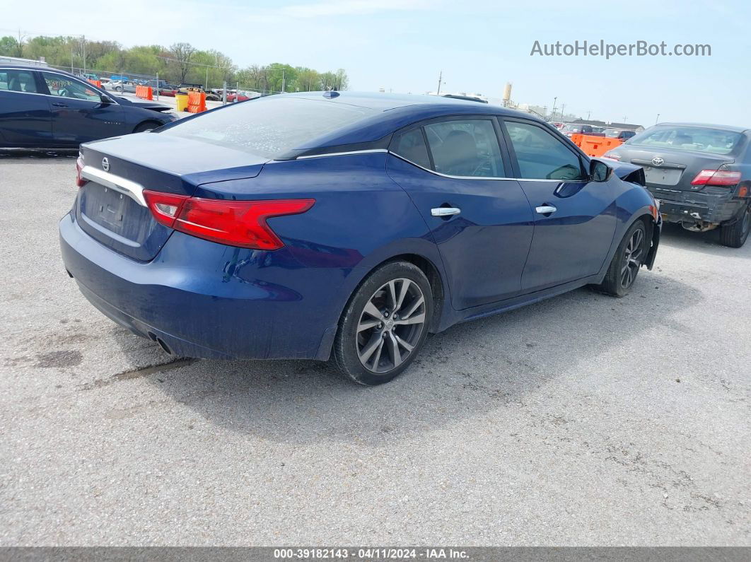 2017 Nissan Maxima 3.5 S Blue vin: 1N4AA6AP3HC396604