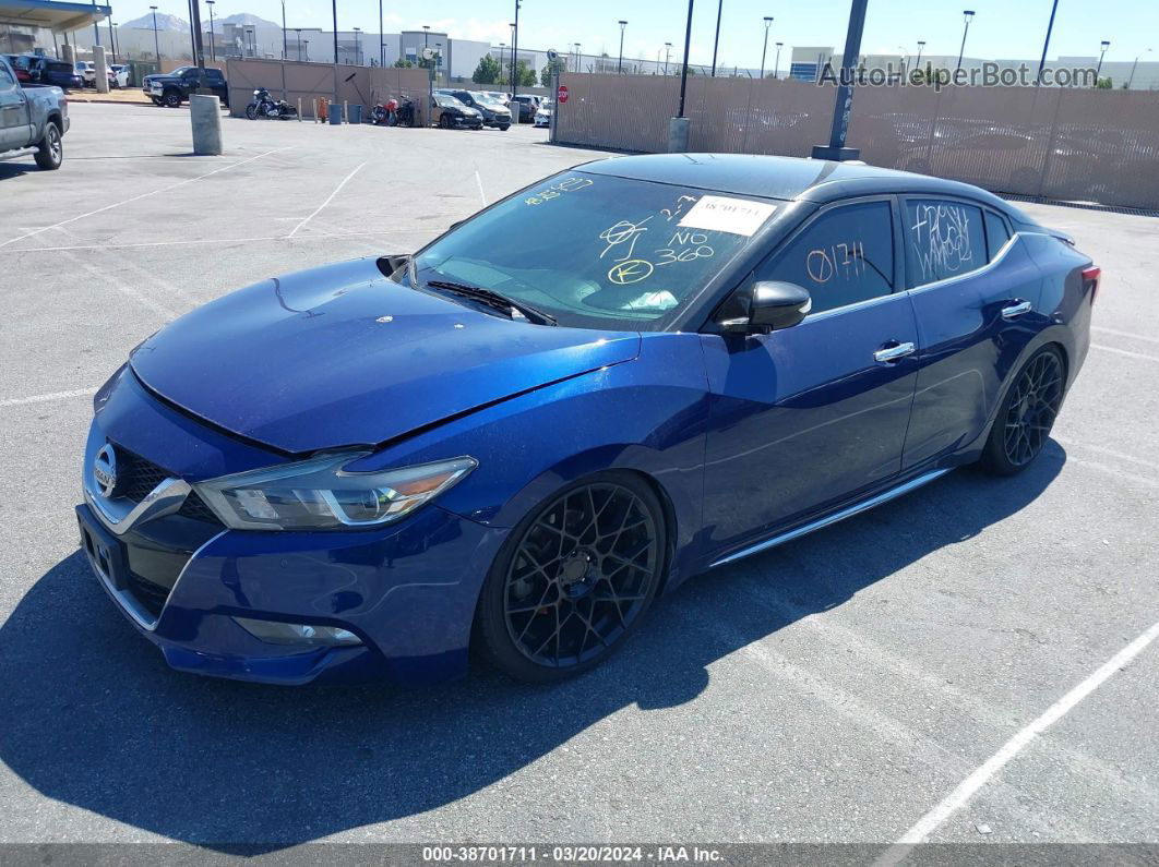 2016 Nissan Maxima 3.5 Sr Blue vin: 1N4AA6AP4GC401128