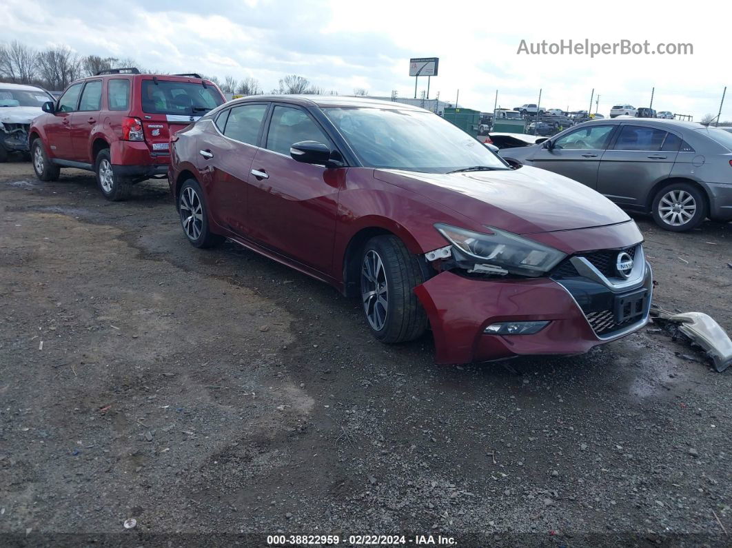 2016 Nissan Maxima 3.5 Sv Бордовый vin: 1N4AA6AP4GC433352