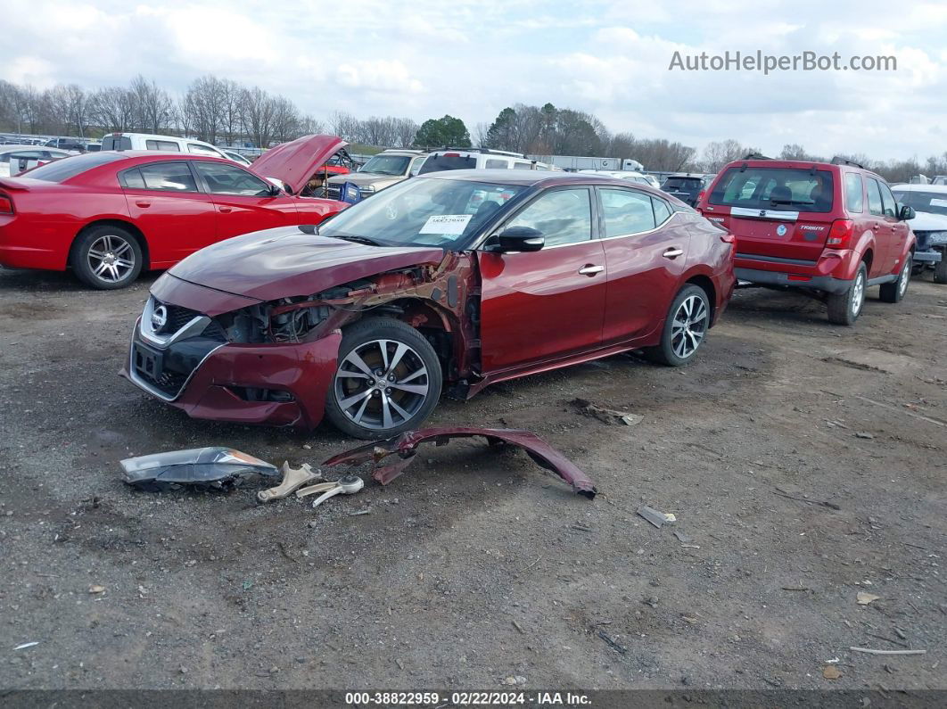 2016 Nissan Maxima 3.5 Sv Бордовый vin: 1N4AA6AP4GC433352