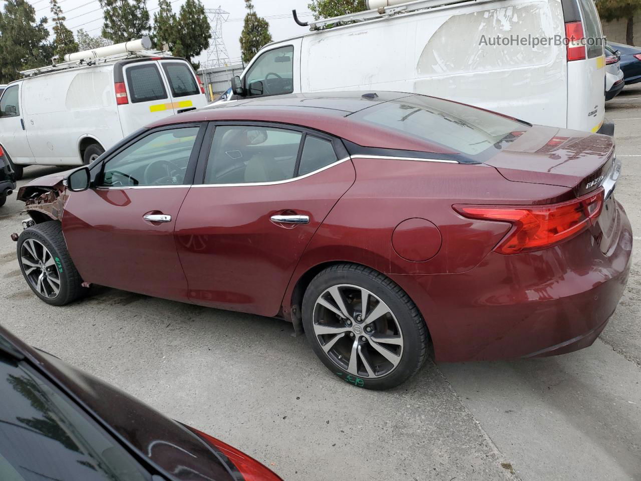 2016 Nissan Maxima 3.5s Burgundy vin: 1N4AA6AP4GC906389