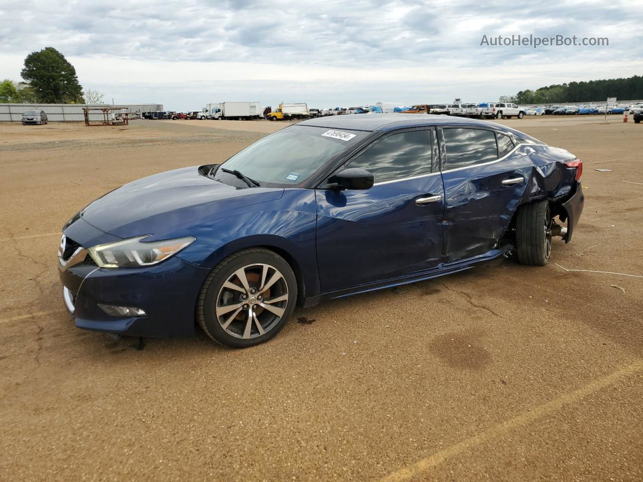 2017 Nissan Maxima 3.5s Blue vin: 1N4AA6AP4HC379374