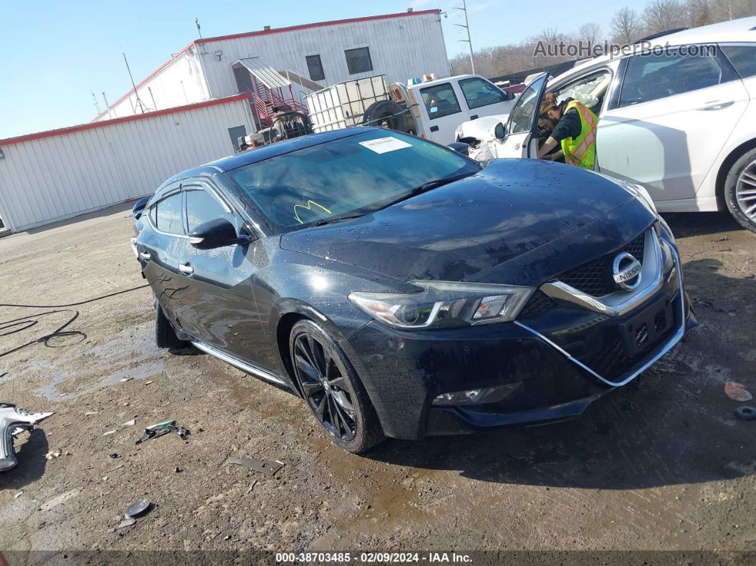 2017 Nissan Maxima 3.5 Sr Black vin: 1N4AA6AP4HC408629