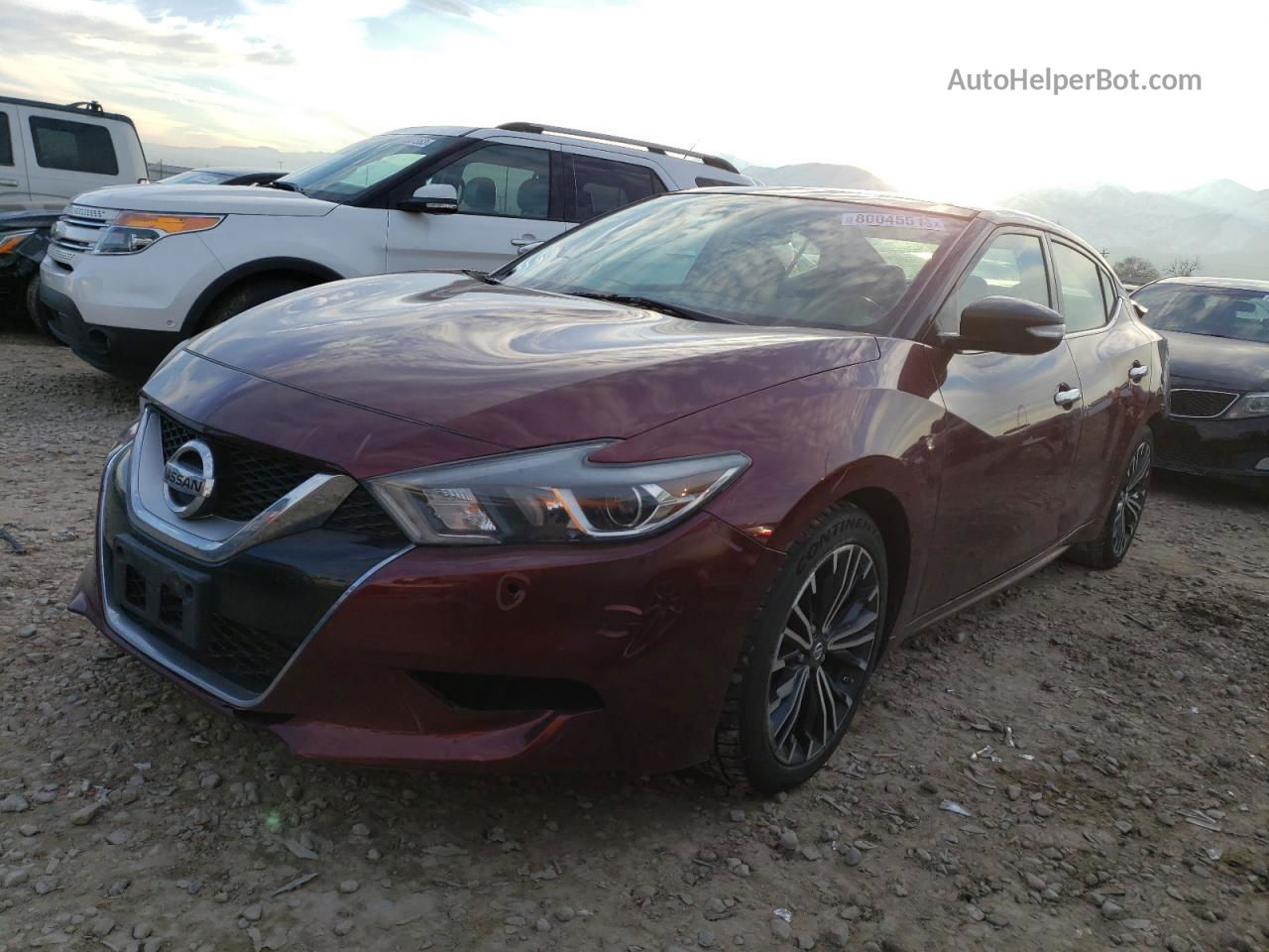 2017 Nissan Maxima 3.5s Burgundy vin: 1N4AA6AP4HC417363