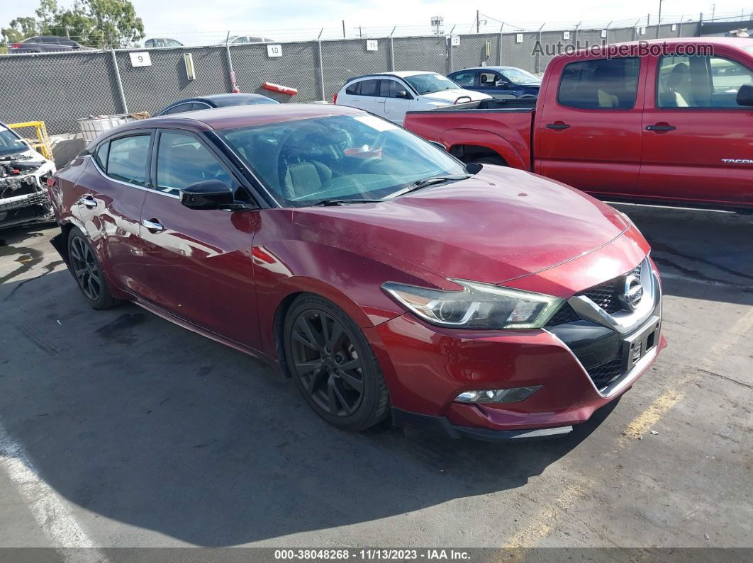 2017 Nissan Maxima 3.5 S Burgundy vin: 1N4AA6AP4HC419467