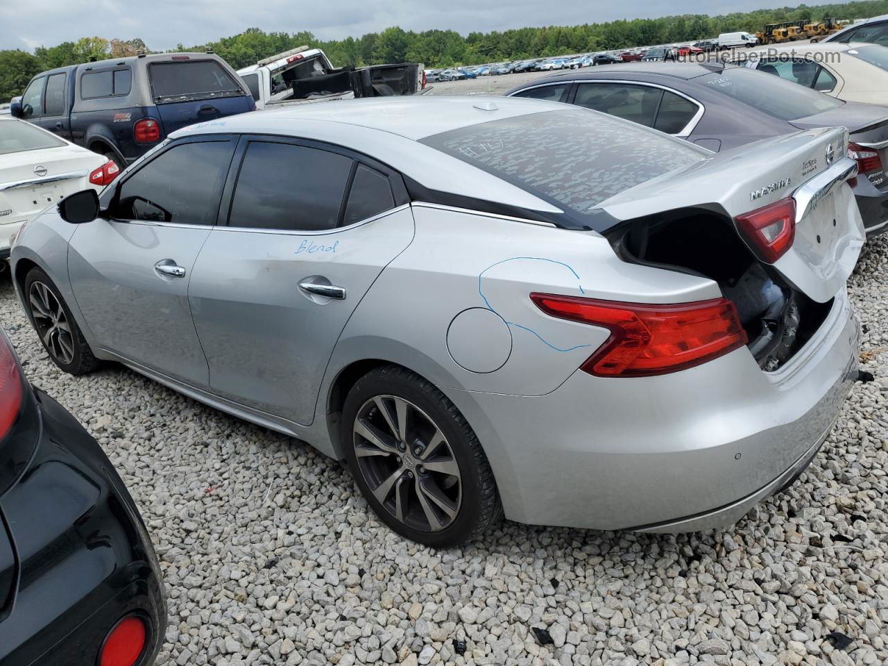 2017 Nissan Maxima 3.5s Silver vin: 1N4AA6AP4HC427598