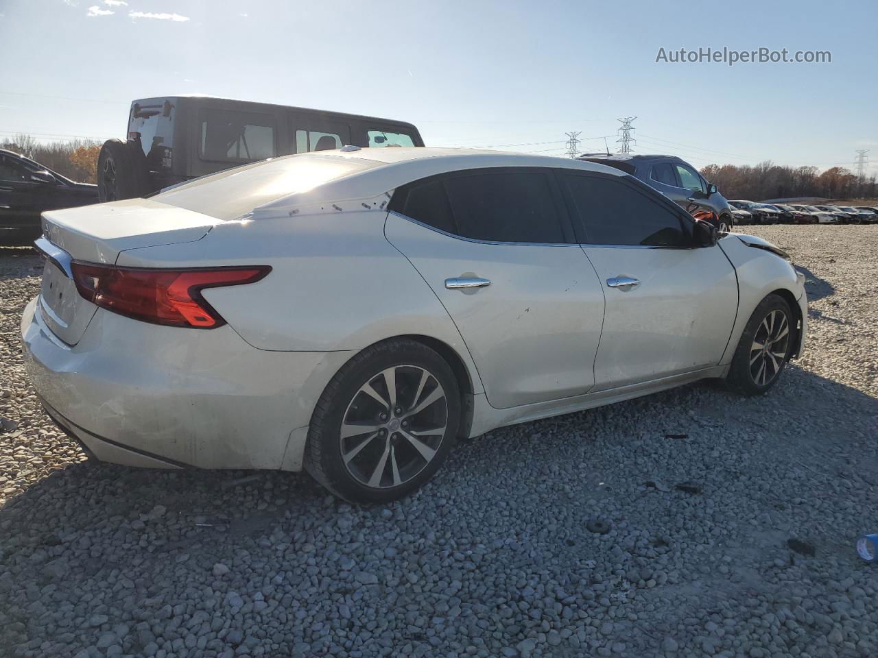 2017 Nissan Maxima 3.5s White vin: 1N4AA6AP4HC434325