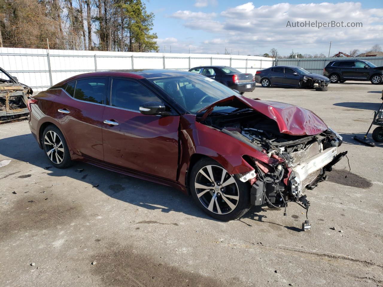 2017 Nissan Maxima 3.5s Burgundy vin: 1N4AA6AP4HC452789