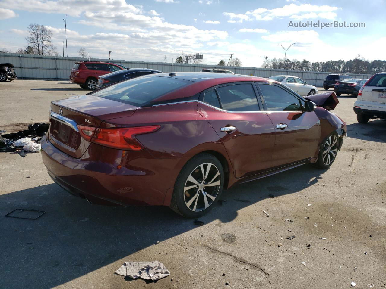 2017 Nissan Maxima 3.5s Burgundy vin: 1N4AA6AP4HC452789