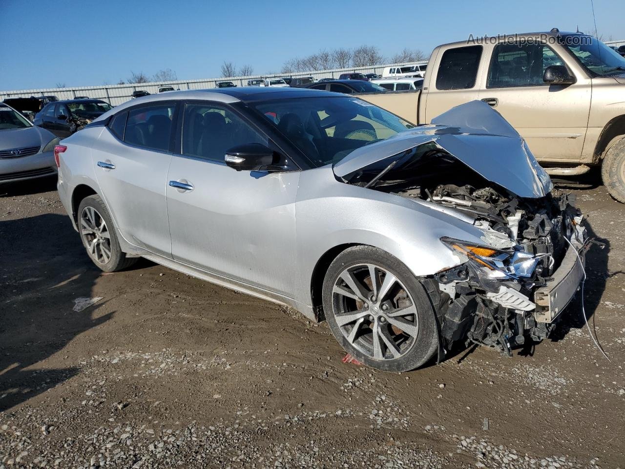 2016 Nissan Maxima 3.5s Серебряный vin: 1N4AA6AP5GC377325