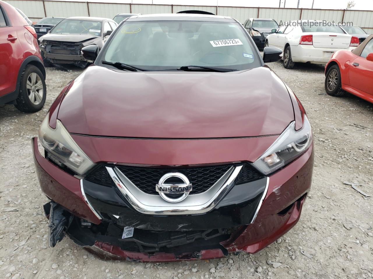 2016 Nissan Maxima 3.5s Burgundy vin: 1N4AA6AP5GC394805