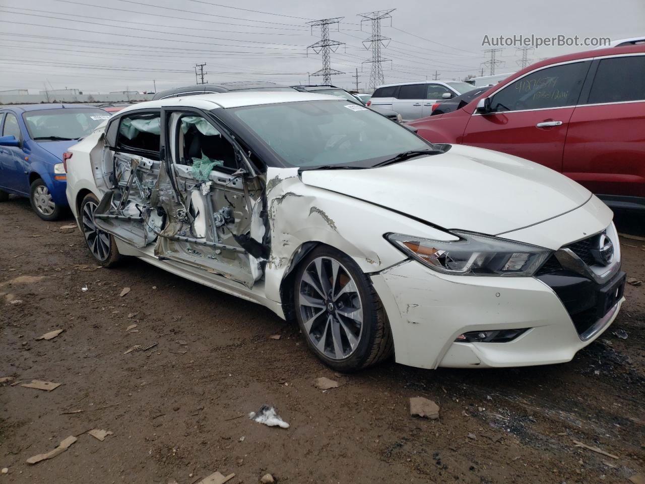 2016 Nissan Maxima 3.5s White vin: 1N4AA6AP5GC434817