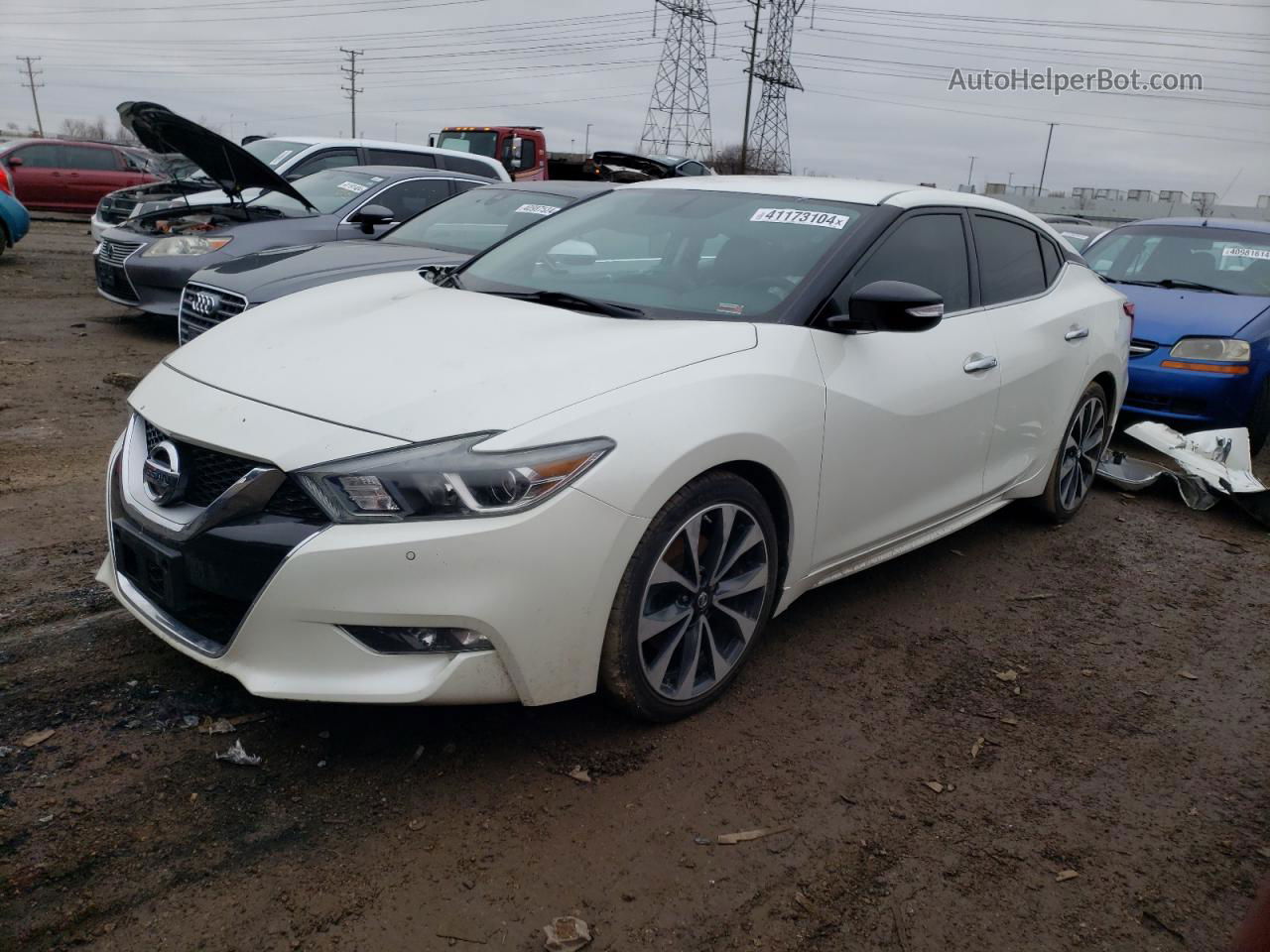 2016 Nissan Maxima 3.5s White vin: 1N4AA6AP5GC434817