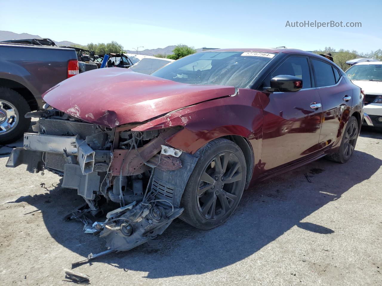 2017 Nissan Maxima 3.5s Maroon vin: 1N4AA6AP5HC374183