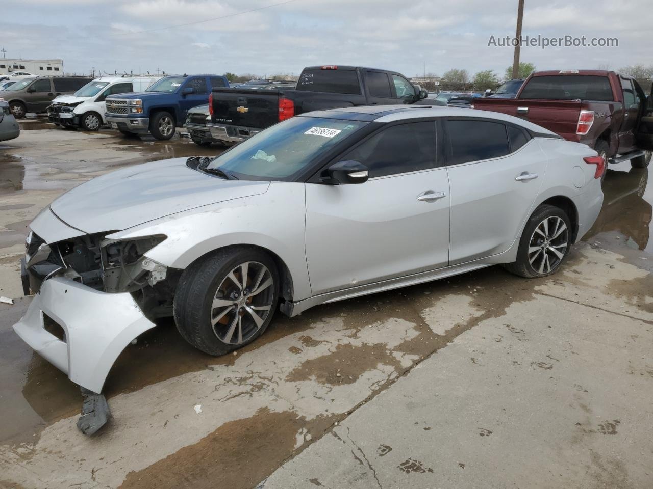 2017 Nissan Maxima 3.5s Silver vin: 1N4AA6AP5HC405139