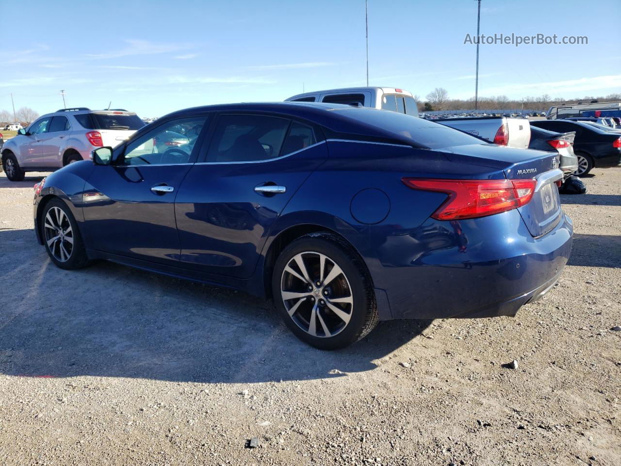 2017 Nissan Maxima 3.5s Синий vin: 1N4AA6AP5HC421048