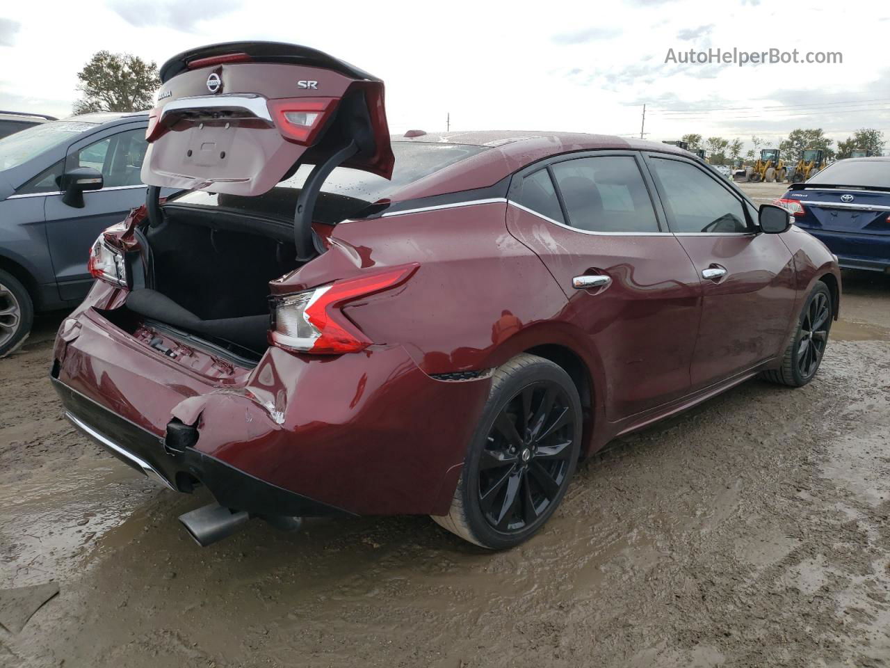 2017 Nissan Maxima 3.5s Burgundy vin: 1N4AA6AP5HC422474