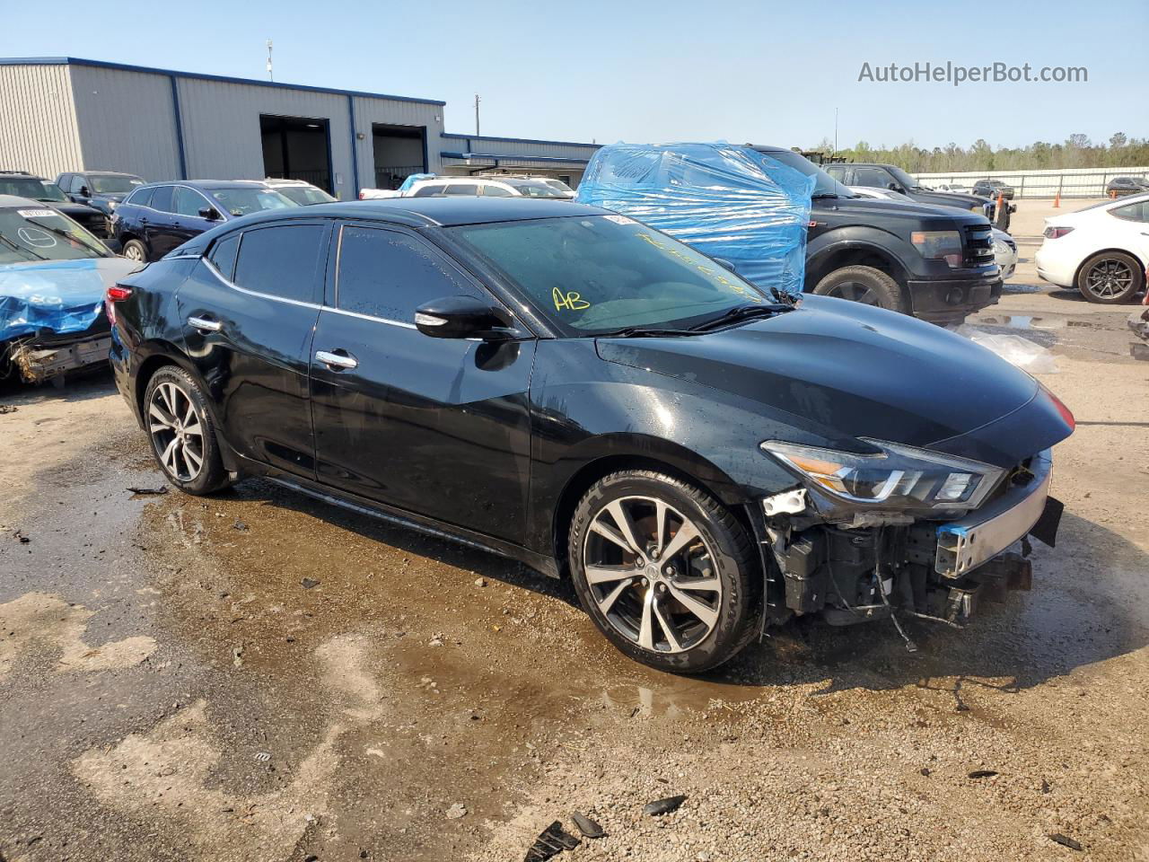 2018 Nissan Maxima 3.5s Черный vin: 1N4AA6AP5JC373461