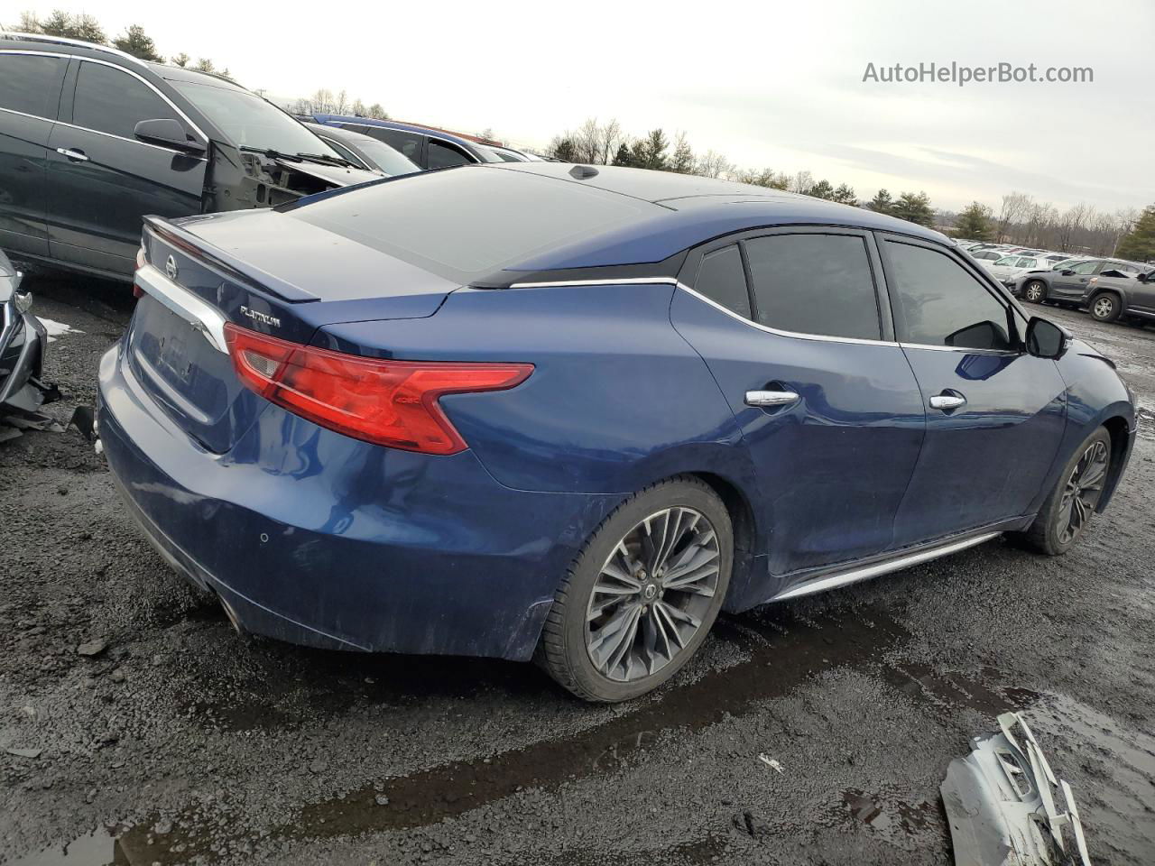 2016 Nissan Maxima 3.5s Синий vin: 1N4AA6AP6GC439573