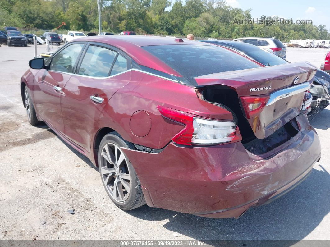 2016 Nissan Maxima 3.5 Sv Maroon vin: 1N4AA6AP6GC439718