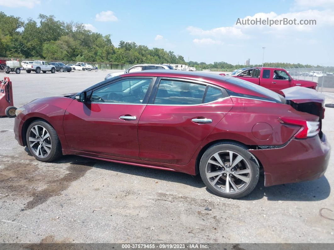 2016 Nissan Maxima 3.5 Sv Maroon vin: 1N4AA6AP6GC439718