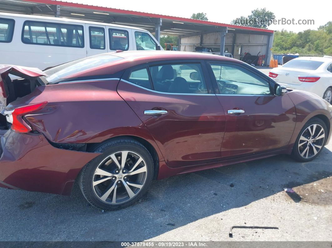 2016 Nissan Maxima 3.5 Sv Maroon vin: 1N4AA6AP6GC439718